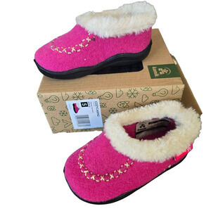 NEW Kamik Cozycabin 2 Toddler Size 5 Slippers Faux Fur Lined Fuchsia Pink